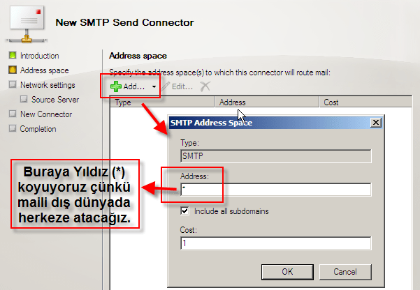 Exchange Server 2007 Üzerinde Send Connector Oluşturmak, Receive Conncetor Kontrolü, MailBox Kota İşlemleri