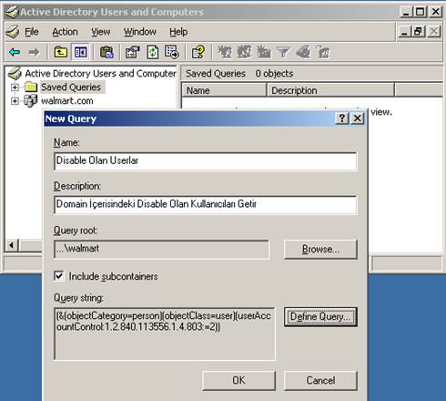 Active Directory Saved Query