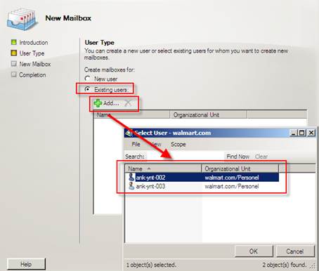 Exchange Server 2007 Üzerinde User, Room, Equipment ve Linked MailBox Oluşturmak