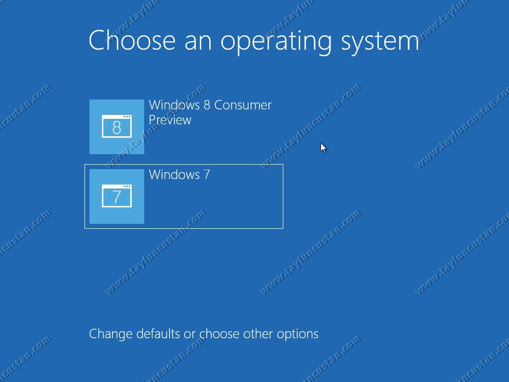 Windows 7 ve Windows 8 Dual Boot