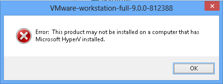 Windows 8 Hyper-V Yüklü Makine Üzerine VMware Workstation 9 Yükleme Problemi